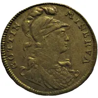 Rechenpfenning - Minerva, 'MIT FROHEN MUTH'