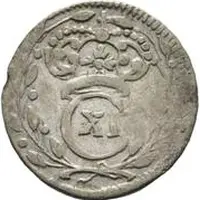 1 Rundstück - Carl XI With cross and without value