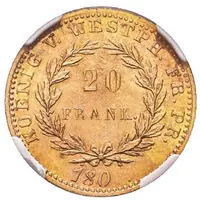 20 Franken - Jérôme Bonaparte Copper pattern