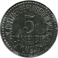 5 Pfennig - Plassenburg-Kulmbach K. Offiziergefangenenlager