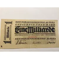 1 000 000 000 Mark Reichsbahndirektion
