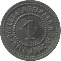 1 Pfennig - Offenbach Collet and Engelhard A.G.