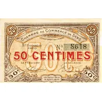 50 Centimes - Chambre de Commerce de Sens 89