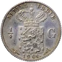 1/4 Gulden - Wilhelmina Pattern