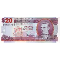 20 Dollars Large striped numeral