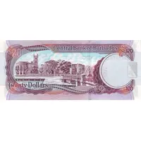 20 Dollars Large striped numeral