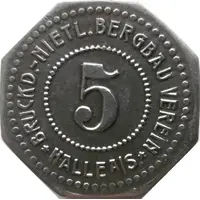 5 Pfennig - Halle Bruckd.-Nietl. Bergbau Verein