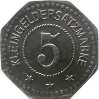 5 Pfennig - Halle Bruckd.-Nietl. Bergbau Verein