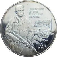 Medal Falkland Islands, Liberation, Silver plated