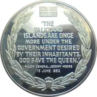 Medal Falkland Islands, Liberation, Silver plated