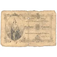 1 Thaler Courant Herzoglich Anhaltisches Staats-Ministerium