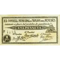 1 Peseta Monjos del Penedès