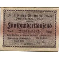 500 000 Mark Fried. Krupp - Friedrich-Alfred-Hütte