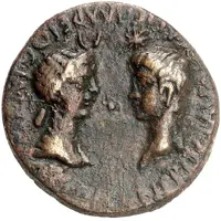 Æ27 - Nero NERO CLAVD CAES AVG IMP ET OCTAVIA AVGVSTI