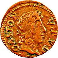 Denier Tournois - Gaston d'Orléans 13th type