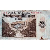 200 000 000 000 Mark Reichsbahndirektion