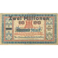 2 000 000 Mark overprint on 1000 Mark