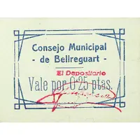 0.25 Pesetas Bellreguart