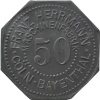 50 Pfennig - Cöln-Bayenthal Franz Herrmann Maschinenfabrik