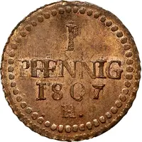 1 Pfennig - Frederick August I