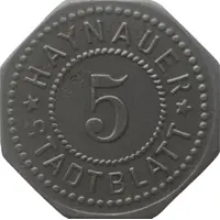 5 Pfennig - Haynau Haynauer Stadtblatt