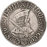 1 Guldengroschen 'Klappmützentaler' - Frederick III, Albrecht and Johann