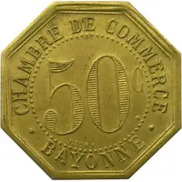 50 Centimes - Chambre de Commerce - Bayonne [64] Brass