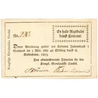 1/2 Rigsdaler / 48 Skilling Colonien Julianehaab i Grønland