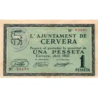1 Peseta Cervera