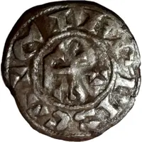Obol - Geoffrey III hammer and coin