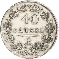 40 Batzen soldier looking right