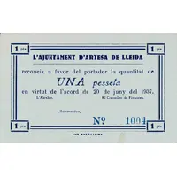 1 Peseta Artesa de Lleida