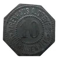 10 Pfennig - Mülhausen im Elsass Warenhaus Dreyfus