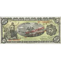 5 Pesos Gobierno Provisional de México