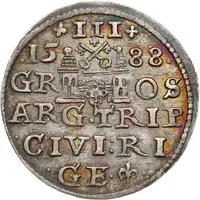 3 Grossus - Sigismund III Vasa Riga, short beard
