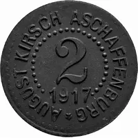 2 Pfennig - Aschaffenburg August Kirsch