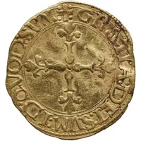 Gold Ecu with sun - Henry I of Albret