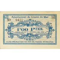 1 Peseta Lloret de Mar
