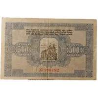 100 000 Mark overstamp on 500 Mark