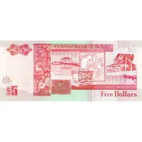 5 Dollars - Elizabeth II Segmented security thread