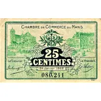 25 Centimes - Chambre de Commerce du Mans 72