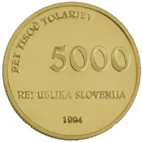 5000 Tolarjev Bishop Abraham - Freising Manuscripts