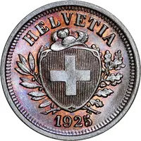 1 Rappen Wreath, bronze