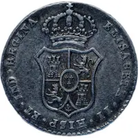 1/2 Real - Isabella II proclamation medal, Madrid