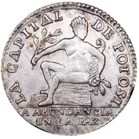 1 sol - José Ballivián Battle of Ingavi 4th Anniversary - Monetary Medal