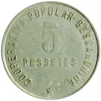 5 Pesetas - Cooperativa Popular Bescanonina