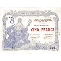 5 Francs With Decree