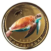 10 Dollars - Elizabeth II Sea Turtle, Colored