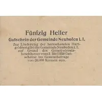 50 Heller Neuhofen im Innkreis