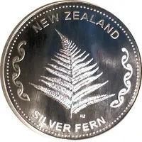 Round - 1 oz Silver Silver Fern
